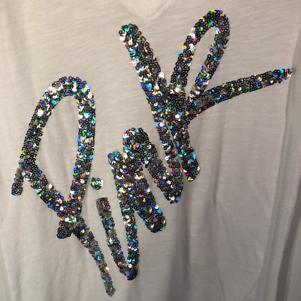 VS PINK Sparkly Sequin T-shirt